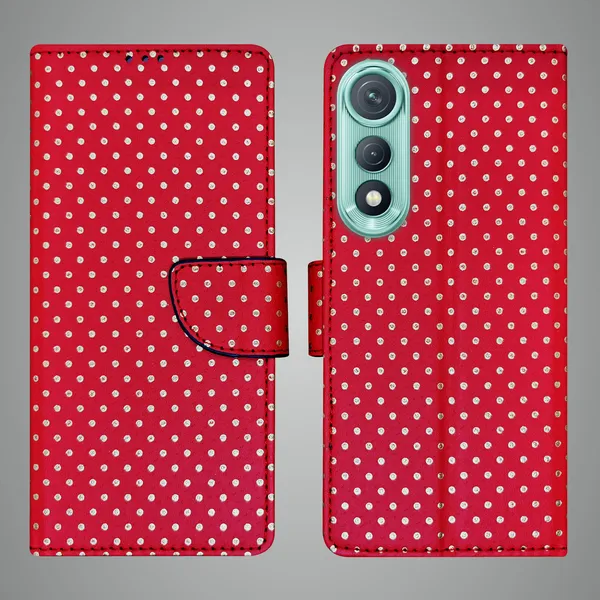 Red_Artificial_Leather_See_Through_Design_Magnetic_Case_For_Tecno_Pova_Curve_5G