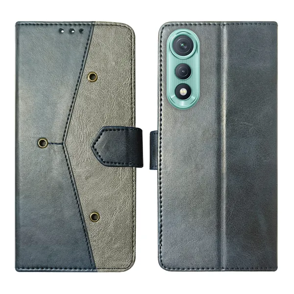 Blue_Artificial_Leather_See_Through_Design_Magnetic_Case_For_Tecno_Pova_Curve_5G