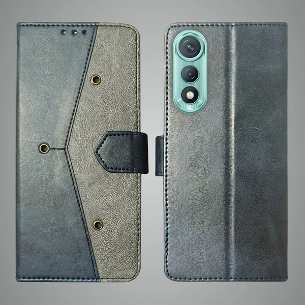 Blue_Artificial_Leather_See_Through_Design_Magnetic_Case_For_Tecno_Pova_Curve_5G