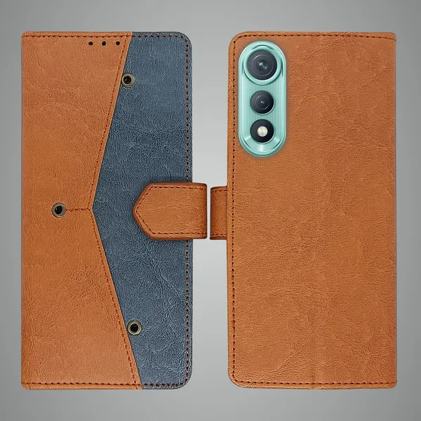 Brown_Artificial_Leather_See_Through_Design_Magnetic_Case_For_Tecno_Pova_Curve_5G