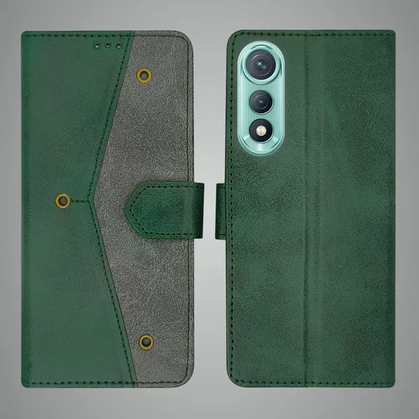 Green_Artificial_Leather_See_Through_Design_Magnetic_Case_For_Tecno_Pova_Curve_5G