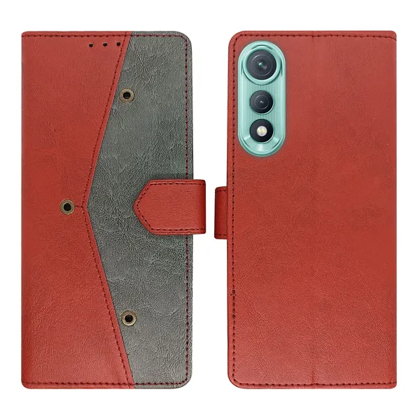 Red_Artificial_Leather_See_Through_Design_Magnetic_Case_For_Tecno_Pova_Curve_5G