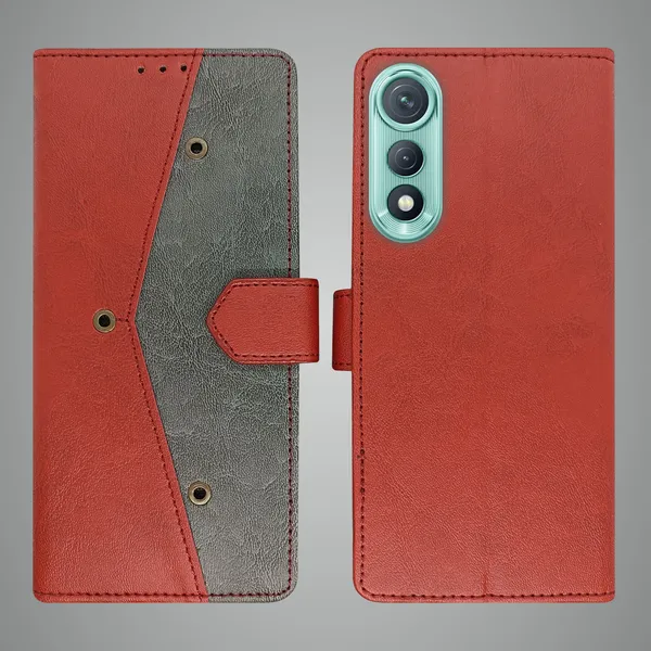 Red_Artificial_Leather_See_Through_Design_Magnetic_Case_For_Tecno_Pova_Curve_5G