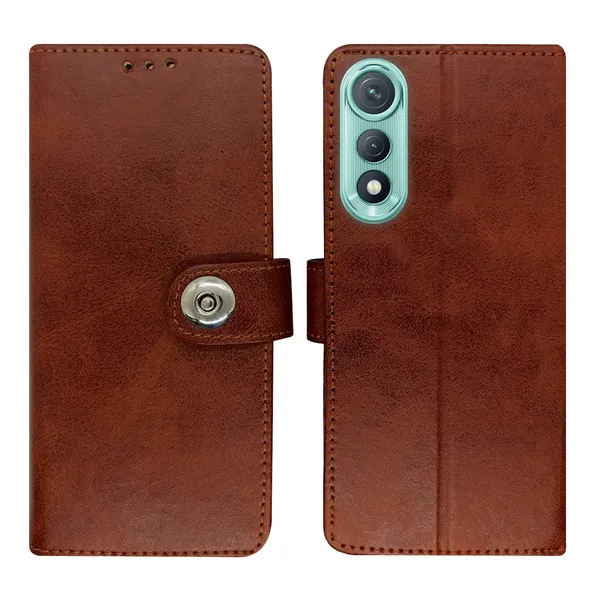 Brown_Artificial_Leather_See_Through_Design_Magnetic_Case_For_Tecno_Pova_Curve_5G