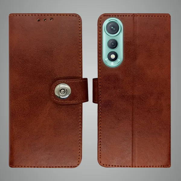 Brown_Artificial_Leather_See_Through_Design_Magnetic_Case_For_Tecno_Pova_Curve_5G
