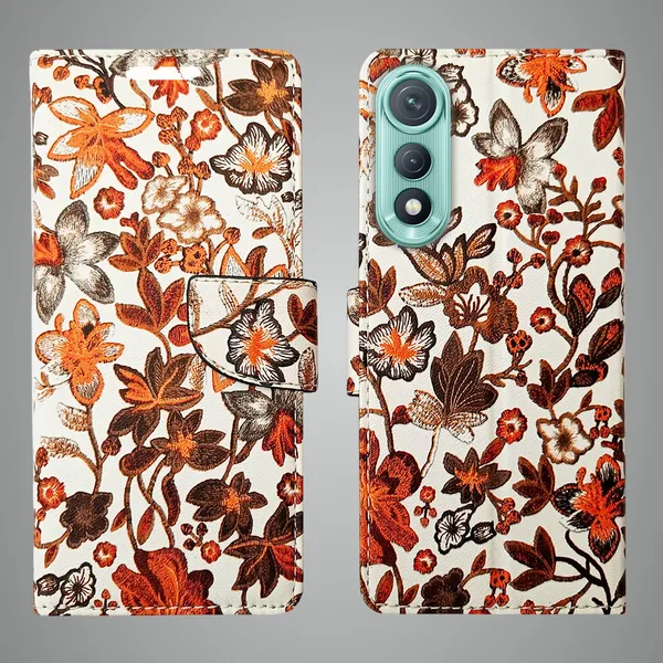 Orange_Artificial_Leather_See_Through_Design_Magnetic_Case_For_Tecno_Pova_Curve_5G