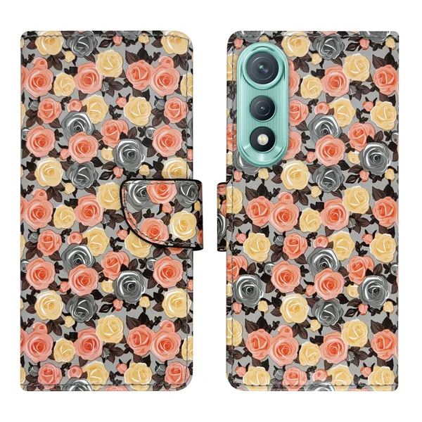 Orange_Artificial_Leather_See_Through_Design_Magnetic_Case_For_Tecno_Pova_Curve_5G