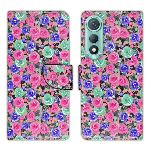 Pink_Artificial_Leather_See_Through_Design_Magnetic_Case_For_Tecno_Pova_Curve_5G