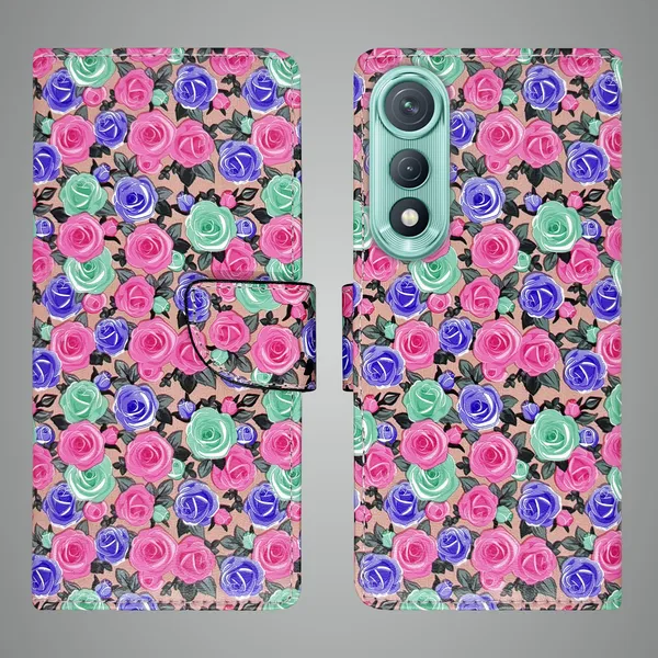 Pink_Artificial_Leather_See_Through_Design_Magnetic_Case_For_Tecno_Pova_Curve_5G