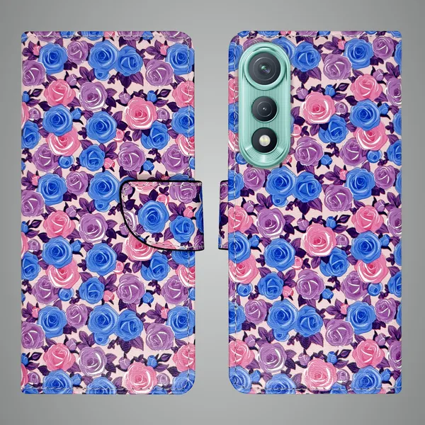 Purple_Artificial_Leather_See_Through_Design_Magnetic_Case_For_Tecno_Pova_Curve_5G