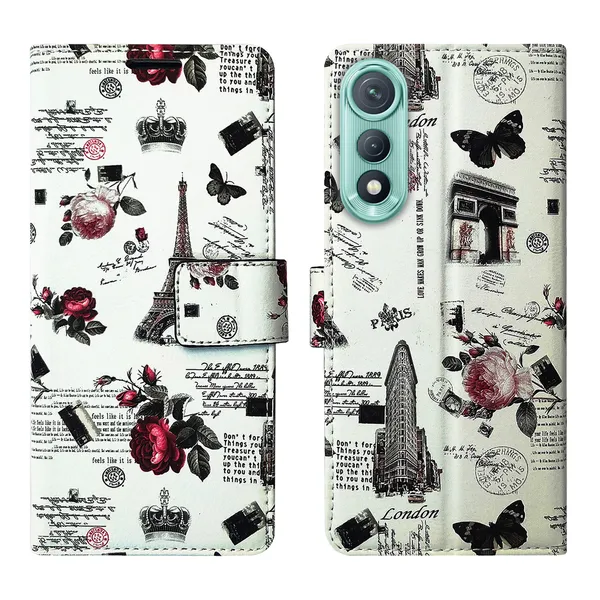 White_Artificial_Leather_See_Through_Design_Magnetic_Case_For_Tecno_Pova_Curve_5G