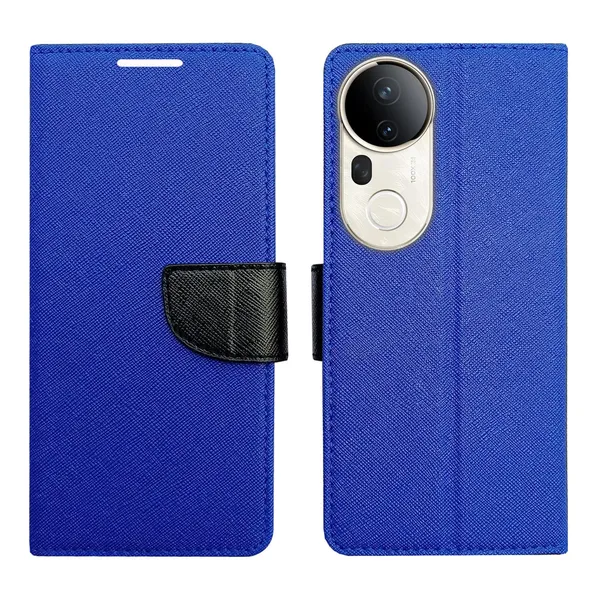 Blue_MRC_Flip_Cover_for_Vivo_T4_Ultra_5G|_Leather_Finish|Shock_Proof|Magnetic_Clouser_Compatible_with_Vivo_T4_Ultra_5G_(Blue)