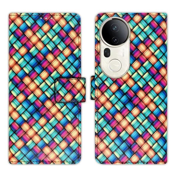 Mat_Mix_Flip_Cover_for_Vivo_T4_Ultra_5G|_Leather_Finish|Shock_Proof|Magnetic_Clouser_Compatible_with_Vivo_T4_Ultra_5G_(Multicolor)