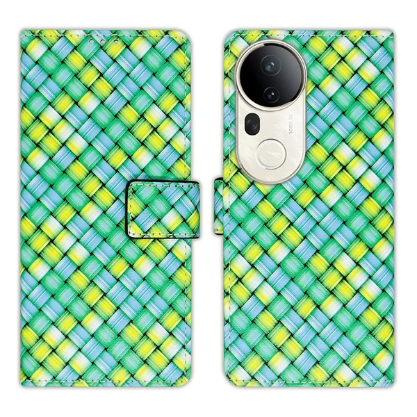 Mat_Green_Flip_Cover_for_Vivo_T4_Ultra_5G|_Leather_Finish|Shock_Proof|Magnetic_Clouser_Compatible_with_Vivo_T4_Ultra_5G_(Green)