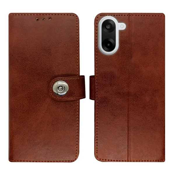 Manjoor_Brown_Flip_Cover_for_Oneplus_Nord_Ce5|_Leather_Finish|Shock_Proof|Magnetic_Clouser_Compatible_with_Oneplus_Nord_Ce5_(Brown)