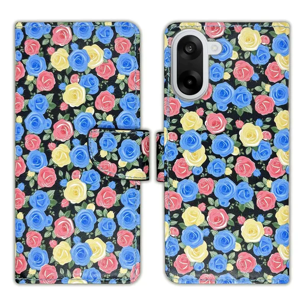 Rose_Blue_Flip_Cover_for_Oneplus_Nord_Ce5|_Leather_Finish|Shock_Proof|Magnetic_Clouser_Compatible_with_Oneplus_Nord_Ce5_(Blue)