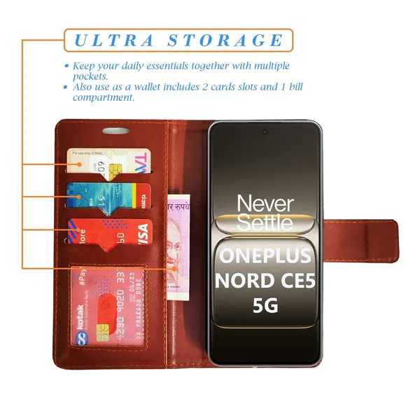 Brown_GP_Flip_Cover_for_Oneplus_Nord_Ce5|_Leather_Finish|Shock_Proof|Magnetic_Clouser_Compatible_with_Oneplus_Nord_Ce5_(Brown)
