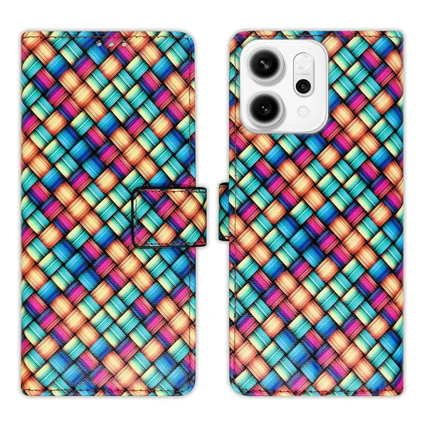 Mat_Mix_Flip_Cover_for_Oppo_Reno_14_5G|_Leather_Finish|Shock_Proof|Magnetic_Clouser_Compatible_with_Oppo_Reno_14_5G_(Multicolor)