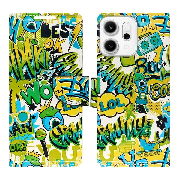 Wow_Green_Flip_Cover_for_Oppo_Reno_14_5G|_Leather_Finish|Shock_Proof|Magnetic_Clouser_Compatible_with_Oppo_Reno_14_5G_(Green)