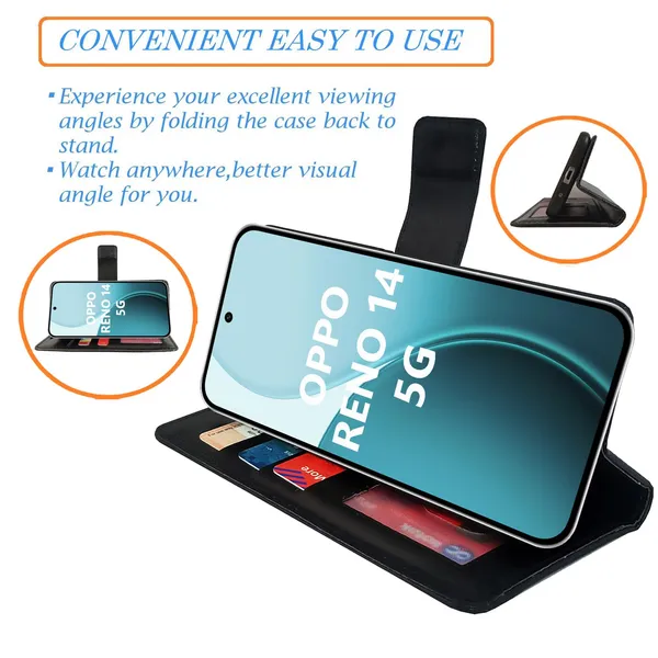Black_GP_Flip_Cover_for_Oppo_Reno_14_5G|_Leather_Finish|Shock_Proof|Magnetic_Clouser_Compatible_with_Oppo_Reno_14_5G_(Black)