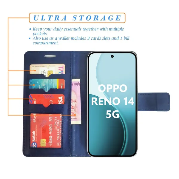 Blue_GP_Flip_Cover_for_Oppo_Reno_14_5G|_Leather_Finish|Shock_Proof|Magnetic_Clouser_Compatible_with_Oppo_Reno_14_5G_(Blue)