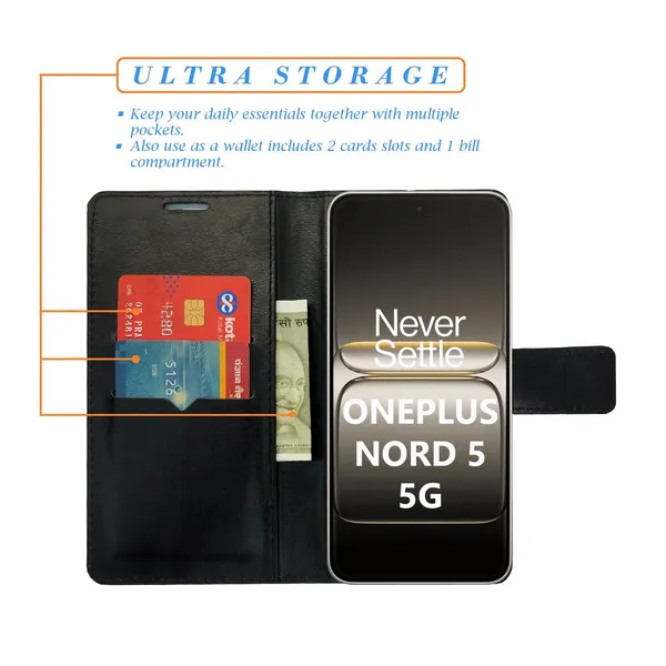 Check_Flip_Cover_for_Oneplus_Nord_5_5G|_Leather_Finish|Shock_Proof|Magnetic_Clouser_Compatible_with_Oneplus_Nord_5_5G_(Multicolor)
