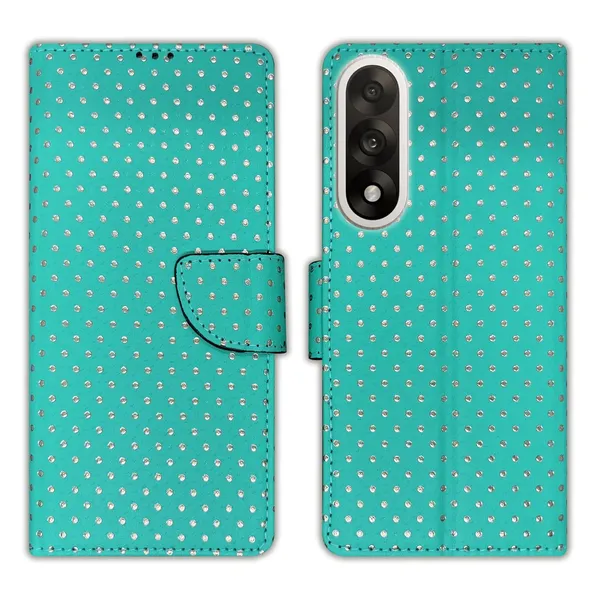 Aqua_Marine_Green_Dot_Flip_Cover_for_Oneplus_Nord_5_5G|_Leather_Finish|Shock_Proof|Magnetic_Clouser_Compatible_with_Oneplus_Nord_5_5G_(Green)