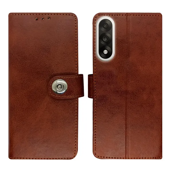 Manjoor_Brown_Flip_Cover_for_Oneplus_Nord_5_5G|_Leather_Finish|Shock_Proof|Magnetic_Clouser_Compatible_with_Oneplus_Nord_5_5G_(Brown)