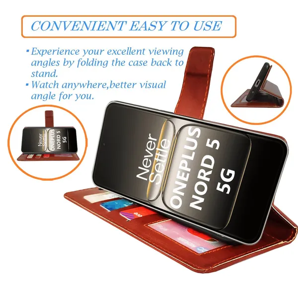 Brown_GP_Flip_Cover_for_Oneplus_Nord_5_5G|_Leather_Finish|Shock_Proof|Magnetic_Clouser_Compatible_with_Oneplus_Nord_5_5G_(Brown)