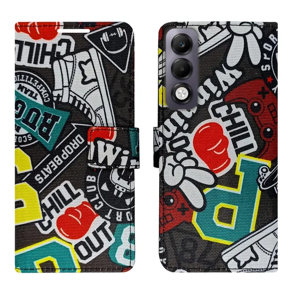 Chill_Black_Flip_Cover_for_Oppo_K13x_5G|_Leather_Finish|Shock_Proof|Magnetic_Clouser_Compatible_with_Oppo_K13x_5G_(Black)