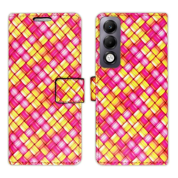 Mat_Pink_Flip_Cover_for_Oppo_K13x_5G|_Leather_Finish|Shock_Proof|Magnetic_Clouser_Compatible_with_Oppo_K13x_5G_(Pink)