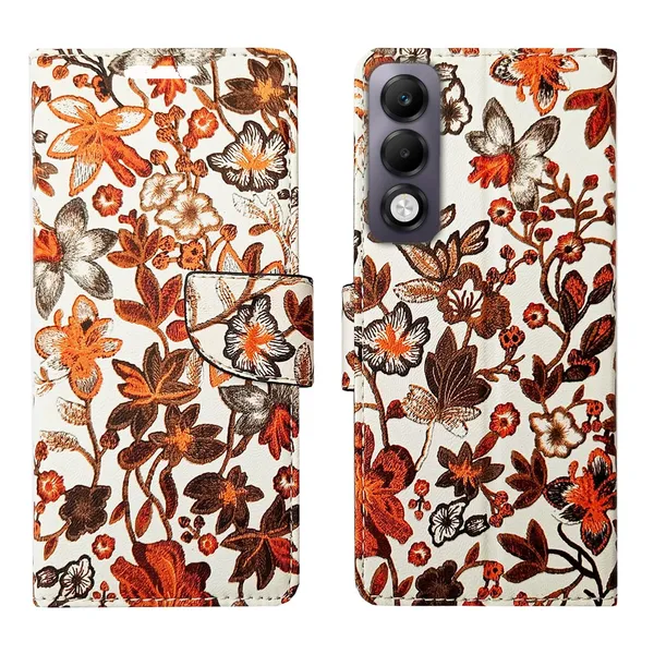 Orange_Pattern_Flip_Cover_for_Oppo_K13x_5G|_Leather_Finish|Shock_Proof|Magnetic_Clouser_Compatible_with_Oppo_K13x_5G_(Orange)