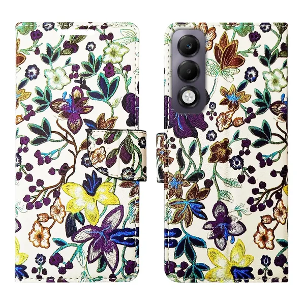 Purple_Pattern_Flip_Cover_for_Oppo_K13x_5G|_Leather_Finish|Shock_Proof|Magnetic_Clouser_Compatible_with_Oppo_K13x_5G_(Purple)