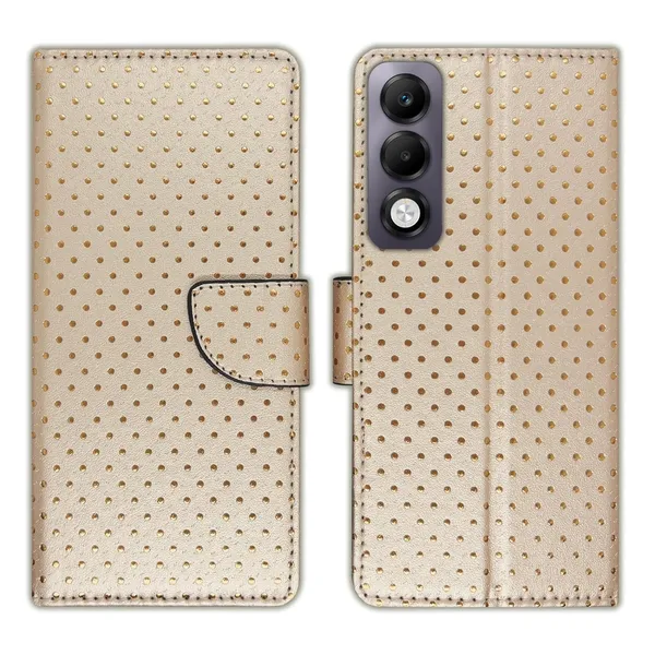 Skin_Dot_Flip_Cover_for_Oppo_K13x_5G|_Leather_Finish|Shock_Proof|Magnetic_Clouser_Compatible_with_Oppo_K13x_5G_(Brown)