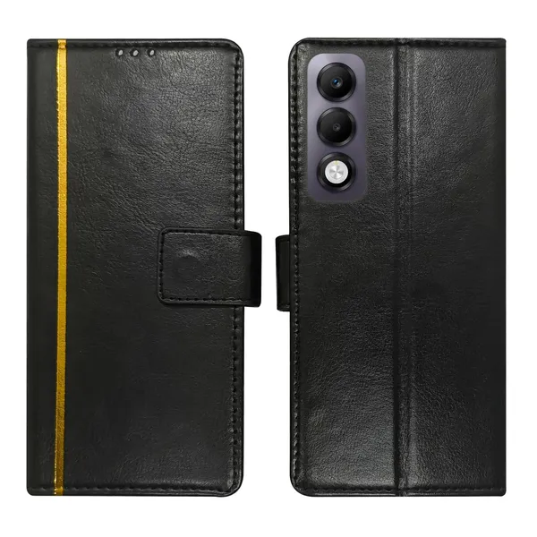 Black_GP_Flip_Cover_for_Oppo_K13x_5G|_Leather_Finish|Shock_Proof|Magnetic_Clouser_Compatible_with_Oppo_K13x_5G_(Black)
