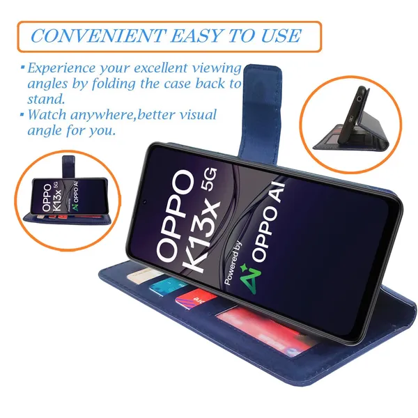 Blue_GP_Flip_Cover_for_Oppo_K13x_5G|_Leather_Finish|Shock_Proof|Magnetic_Clouser_Compatible_with_Oppo_K13x_5G_(Blue)