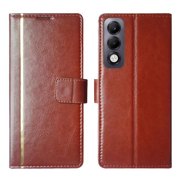 Brown_GP_Flip_Cover_for_Oppo_K13x_5G|_Leather_Finish|Shock_Proof|Magnetic_Clouser_Compatible_with_Oppo_K13x_5G_(Brown)