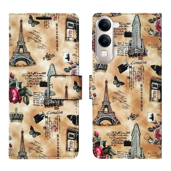 Brown_Tower_Flip_Cover_for_Vivo_T4_Lite_5G|_Leather_Finish|Shock_Proof|Magnetic_Clouser_Compatible_with_Vivo_T4_Lite_5G_(Brown)