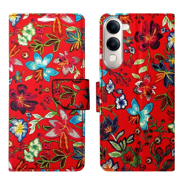 Red_Pattern_Flip_Cover_for_Vivo_T4_Lite_5G|_Leather_Finish|Shock_Proof|Magnetic_Clouser_Compatible_with_Vivo_T4_Lite_5G_(Red)