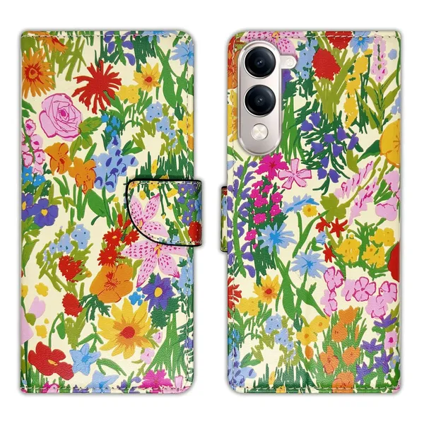 Yellow_Ghibli_Flip_Cover_for_Vivo_T4_Lite_5G|_Leather_Finish|Shock_Proof|Magnetic_Clouser_Compatible_with_Vivo_T4_Lite_5G_(Yellow)