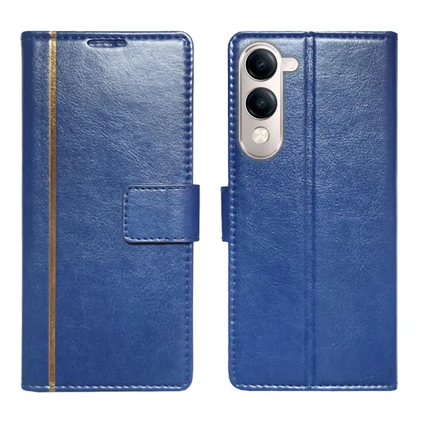 Blue_GP_Flip_Cover_for_Vivo_T4_Lite_5G|_Leather_Finish|Shock_Proof|Magnetic_Clouser_Compatible_with_Vivo_T4_Lite_5G_(Blue)