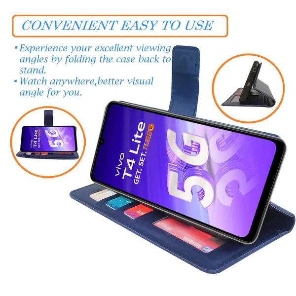 Blue_GP_Flip_Cover_for_Vivo_T4_Lite_5G|_Leather_Finish|Shock_Proof|Magnetic_Clouser_Compatible_with_Vivo_T4_Lite_5G_(Blue)