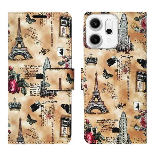 Brown_Tower_Flip_Cover_for_Oppo_Reno_14_Pro_5G|_Leather_Finish|Shock_Proof|Magnetic_Clouser_Compatible_with_Oppo_Reno_14_Pro_5G_(Brown)