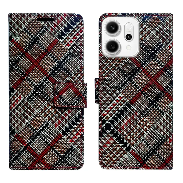 Check_Flip_Cover_for_Oppo_Reno_14_Pro_5G|_Leather_Finish|Shock_Proof|Magnetic_Clouser_Compatible_with_Oppo_Reno_14_Pro_5G_(Multicolor)