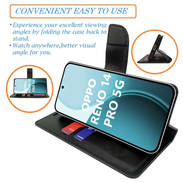 Garden_Blue_Flip_Cover_for_Oppo_Reno_14_Pro_5G|_Leather_Finish|Shock_Proof|Magnetic_Clouser_Compatible_with_Oppo_Reno_14_Pro_5G_(Blue)