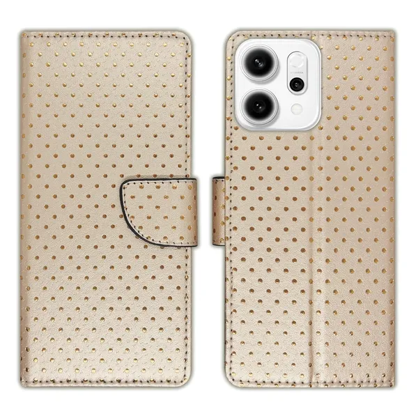 Skin_Dot_Flip_Cover_for_Oppo_Reno_14_Pro_5G|_Leather_Finish|Shock_Proof|Magnetic_Clouser_Compatible_with_Oppo_Reno_14_Pro_5G_(Brown)