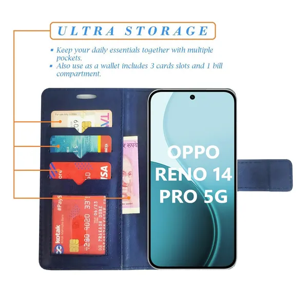 Blue_GP_Flip_Cover_for_Oppo_Reno_14_Pro_5G|_Leather_Finish|Shock_Proof|Magnetic_Clouser_Compatible_with_Oppo_Reno_14_Pro_5G_(Blue)