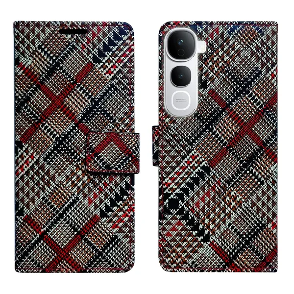 Check_Flip_Cover_for_Vivo_Y400_Pro_5G|_Leather_Finish|Shock_Proof|Magnetic_Clouser_Compatible_with_Vivo_Y400_Pro_5G_(Multicolor)
