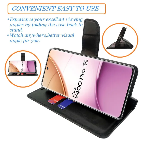 Garden_Blue_Flip_Cover_for_Vivo_Y400_Pro_5G|_Leather_Finish|Shock_Proof|Magnetic_Clouser_Compatible_with_Vivo_Y400_Pro_5G_(Blue)