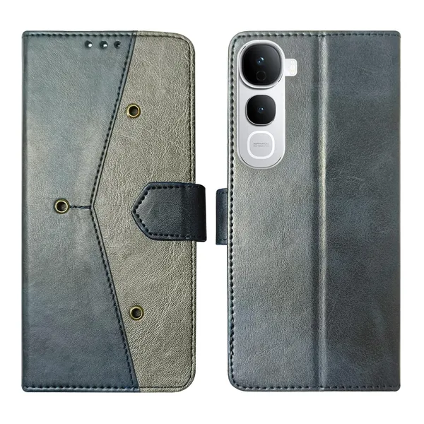 Kite_Blue_Flip_Cover_for_Vivo_Y400_Pro_5G|_Leather_Finish|Shock_Proof|Magnetic_Clouser_Compatible_with_Vivo_Y400_Pro_5G_(Blue)